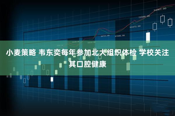 小麦策略 韦东奕每年参加北大组织体检 学校关注其口腔健康