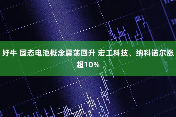 好牛 固态电池概念震荡回升 宏工科技、纳科诺尔涨超10%
